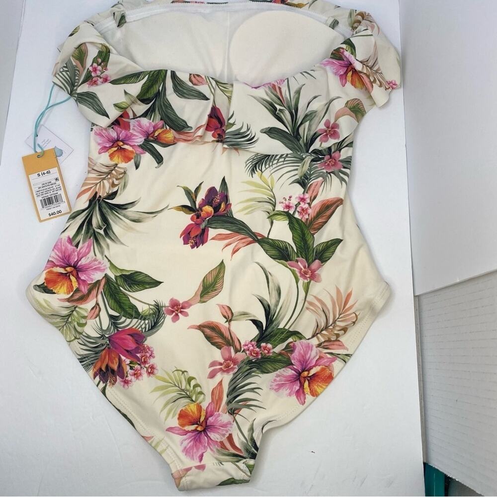 Kona Sol One piece floral bathing suit NWT Size 4/6 - Picture 3 of 5